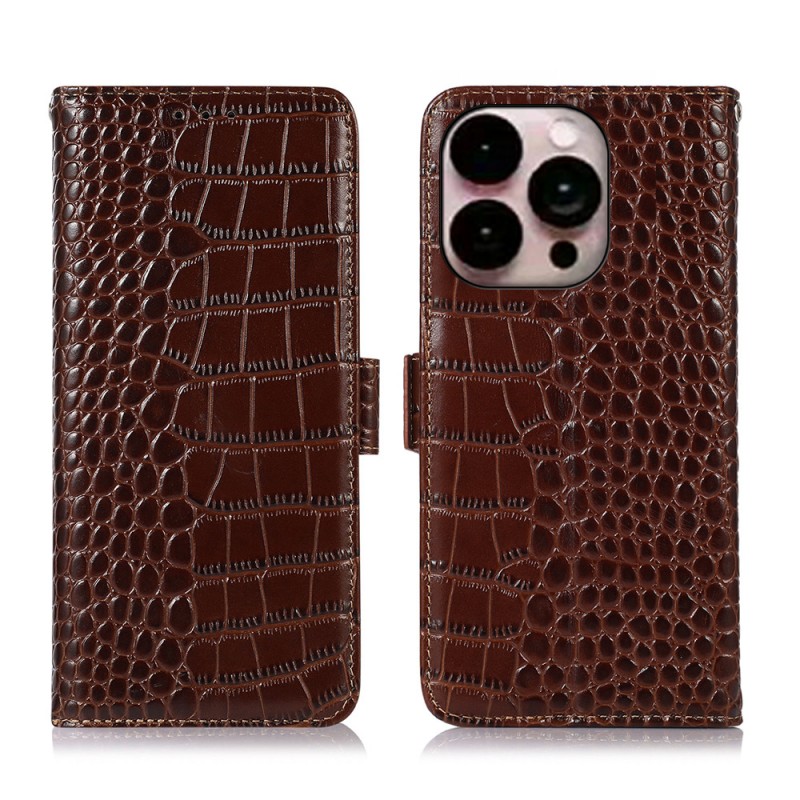 Flip-style Crocodile Skin Pattern iPhone Case